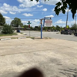 a view of a parking lot