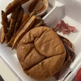 Turkey sandwich with fries, yum!!