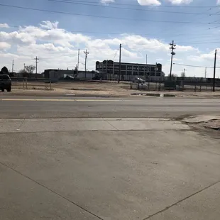Industrial view from the picnic tables at Big Daddy