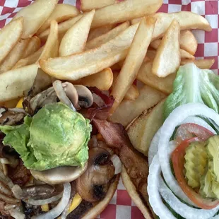 This is the what a mess burger and it was very good!!