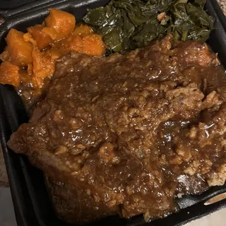 1pc Smothered Pork Chop w/Rice Dinner