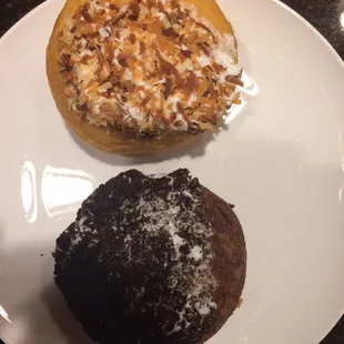 Oreo cream &amp; toasted coconut cream