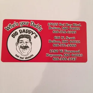 a red business card