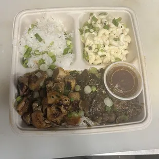 Spicy BBQ Steak Plate teriyaki chicken