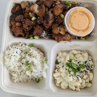 Large Hawaiian BBQ chicken plate