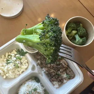 They give about a cup of broccoli for $4. It&apos;s tasty but undercooked.