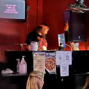 a man standing at the counter
