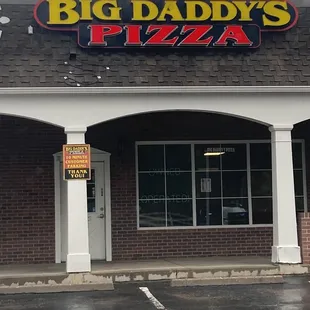 the front of the restaurant