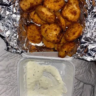 Supposed to be boneless buffalo chicken wings but more like frozen chicken nuggets with no sauce. Don't waste your money...