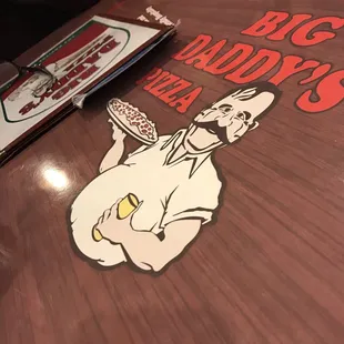 the logo on the table