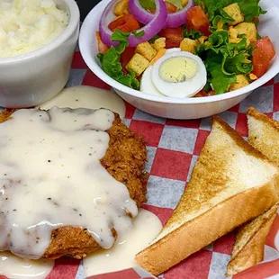 Hand breaded Chicken Fried Steak....YUMMY!!!!