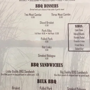Current Menu