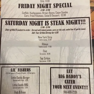 Current Menu