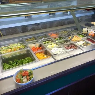 The salad bar.