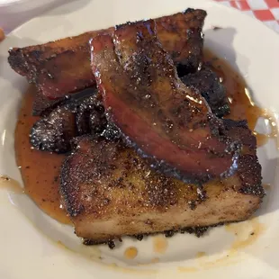 Pig Candy - app - house smoked pork belly w hot &amp; honey glaze $7 delicious