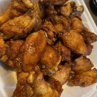 20 Buffalo wings.  The best in Delco. Not your traditional Buffalo wings.  Better.