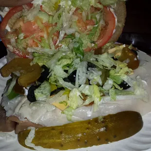 Inside of All American Sandwich