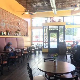 people sitting at tables