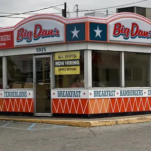 the front of the building