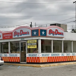 the outside of the building