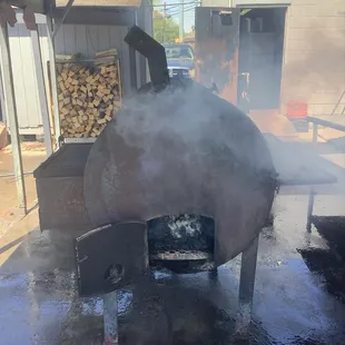 smoke coming out of the oven