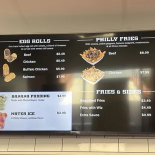 Sides &amp; apps menu