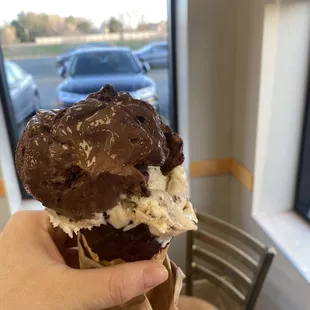 Two scoops ice cream!