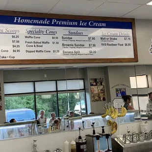 Menu - There is a Triple Dipper Cone!