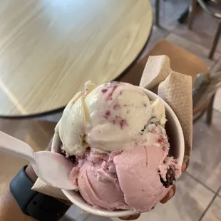 White chocolate raspberry &amp; cherry