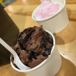two bowls of ice cream