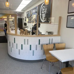 the interior of a restaurant