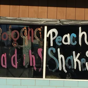 Bologna Peach Shakes?  Noooo.  Peach shakes and bologna sandwiches
