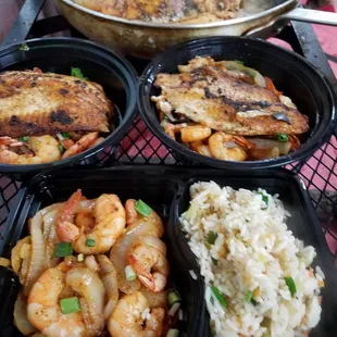 a variety of food items