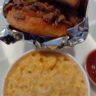 Brisket sammy and mac n cheese - very good