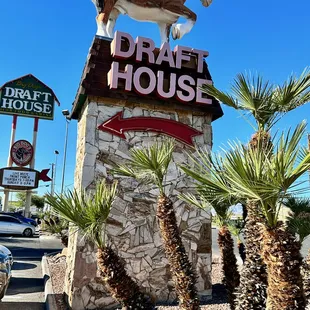 Signs.  You can&apos;&apos;t miss the Draft House.