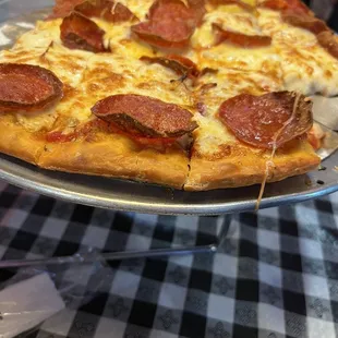 mushroom, pepperoni.onion, banana pepper pizza.