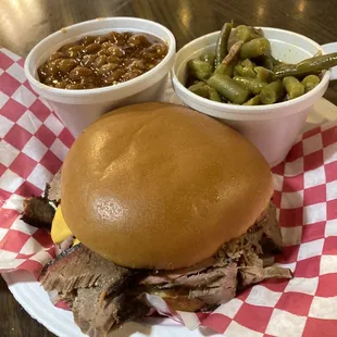 Brisket melt sandwich