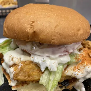 Cajun fish sandwich