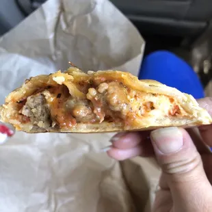 Like pepperoni/sausage pizza. Quite a tasty one!