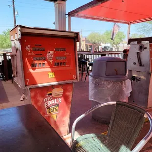 Patio - vintage gas pumps