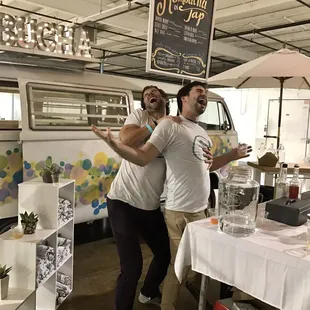 Rick and Phil hamming it up and modeling the Big Easy Bucha t shirts! Hehe