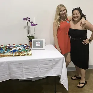 Co-owner Alexis and me at the King Cake table!