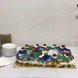 King cake number 1 with strawberries!