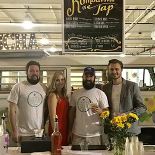 Closeup shot of Co-owners Alexis and Austin with the awesome bartenders!