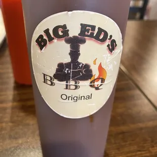 a bottle of bbq's bbq
