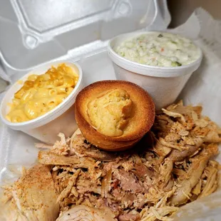 Pulled chicken dinner