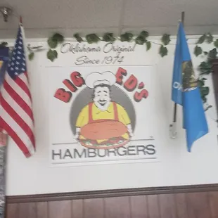 a sign for the restaurant