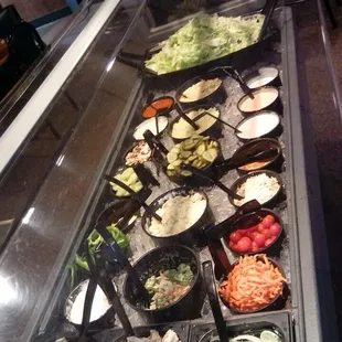 Our made fresh Salad Bar; available for any customer!