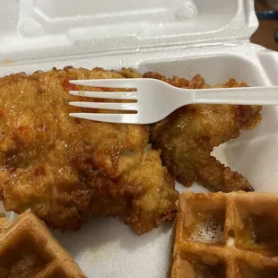 Chicken and waffles