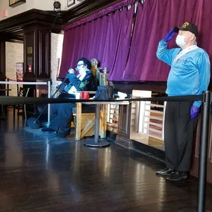 Big Elvis and Wild Bill at the Harrah's Piano Bar during the Coronavirus 19 pandemic.